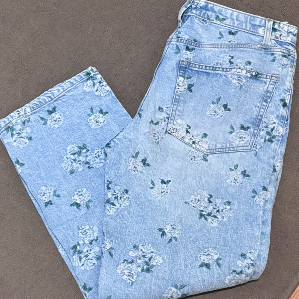 Floral Target Jeans